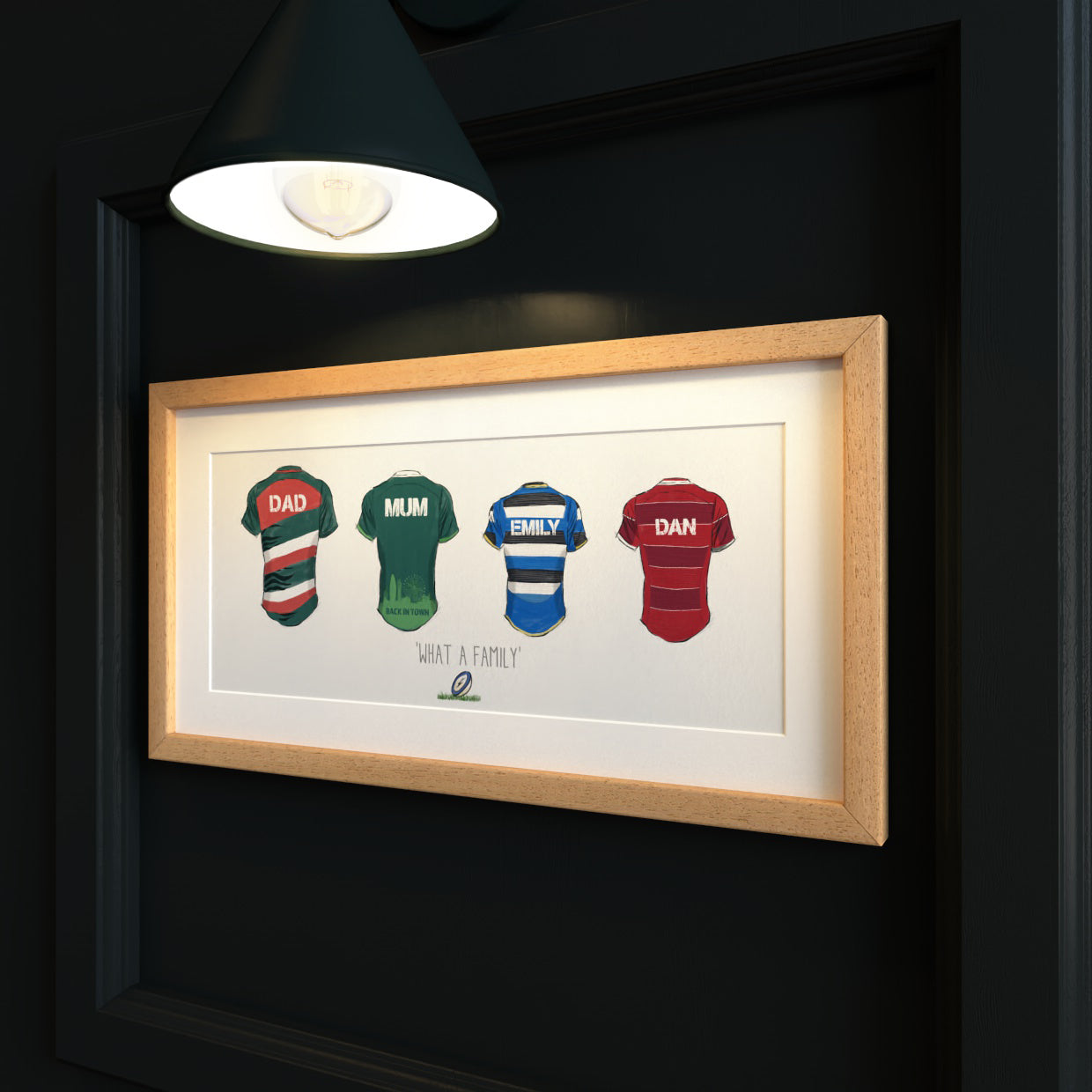 'Family' Rugby Union Team - Wall Art