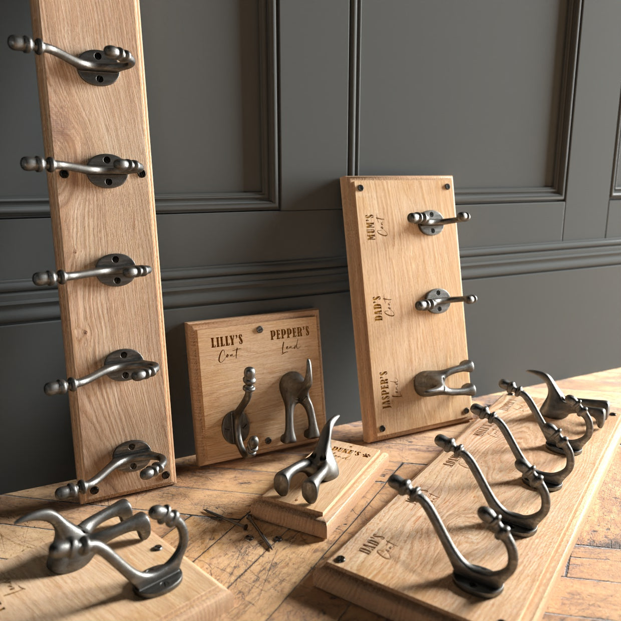 Hook Coat Dog Lead Rail