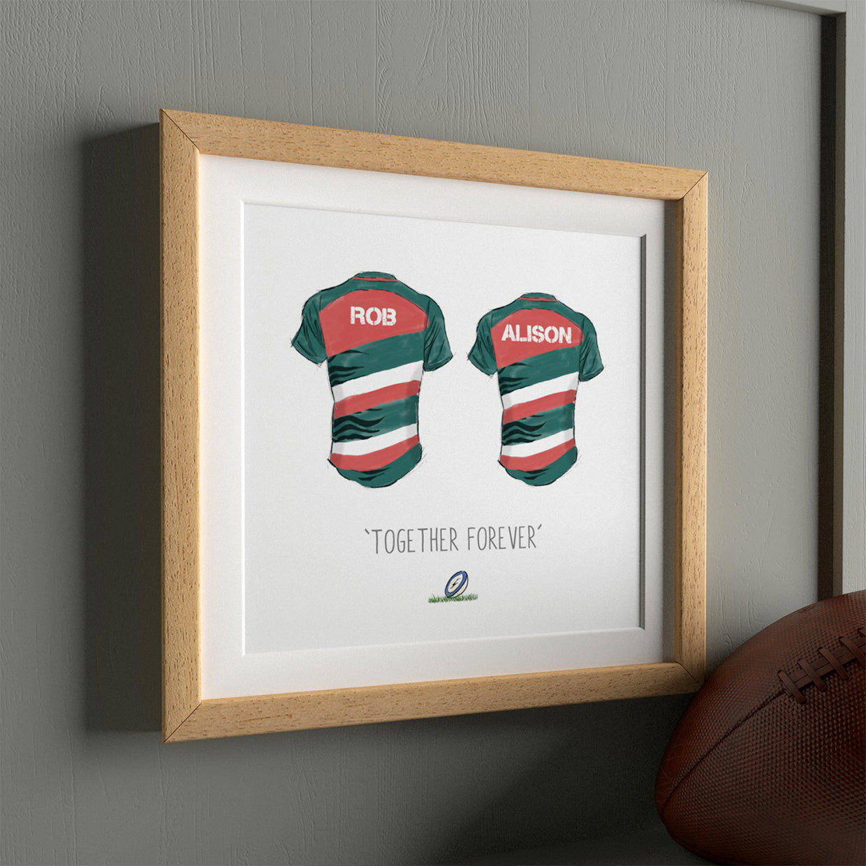 'Together' Rugby Union Team - Wall Art