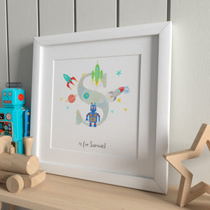 Personalised Framed Print - Space Themed