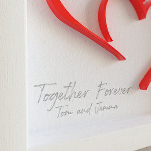 Two Hearts - Personalised Wall Art