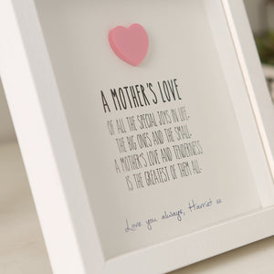 'A MOTHERS LOVE' - Personalised Wall Art