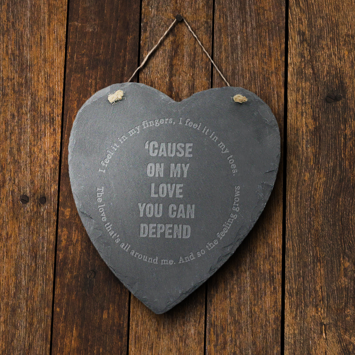Slate Heart - Engraved with your message